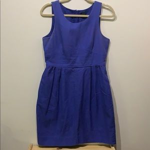 J Crew Sleeveless Blue Skater Dress